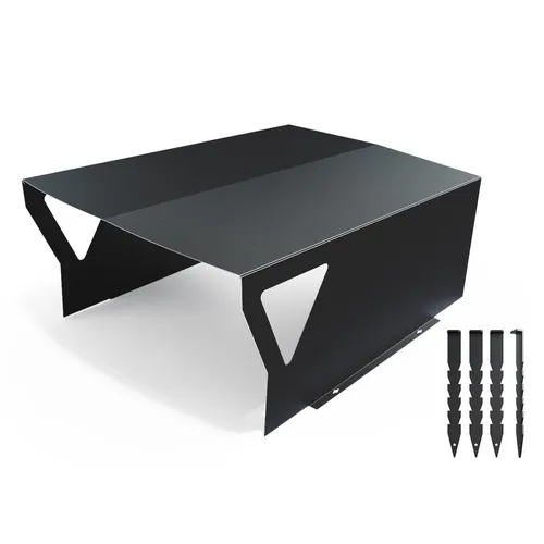 teileplus24 Mähroboter-Garage RG1 Rasenmäher Carport Rasenroboter Überdachung 60x78x33cm Schwarz, Schwarz 60cm