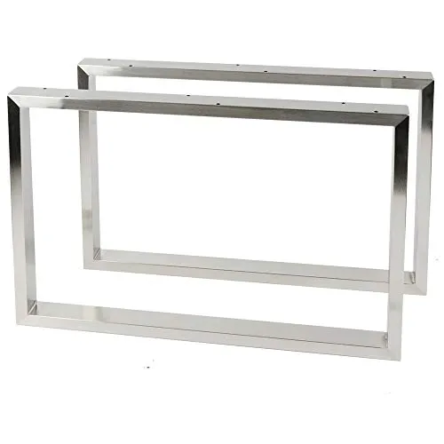 Montixx® 2X Quadrat-Couchtisch & Tischkufen Untergestell - Möbelfüße aus hochwertigem Edelstahl, stabil und standfest. Einfachste Montage dank vorgebohrter Löcher. Ideal für individuelle Tischgestaltungen.