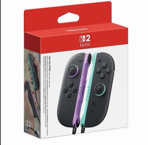 Nintendo Switch 2 Joy-Con Set Lila/Grün - Erlebe flexibles Gaming mit dem Nintendo Switch 2 Joy-Con Set in Lila/Grün. Die Controller bieten verbesserte Reaktionsfähigkeit und eine Akkulaufzeit von 20 Stunden für ununterbrochenen Spielspaß.