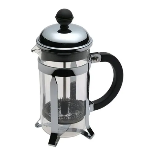 Bodum Kaffeebereiter Chambord 0,35 l - Klassischer Kaffeegenuss - Kaffeebereiter aus hitzebeständigem Borosilikatglas, ideal für 3 Tassen. Mit bewährtem Press Filter System und schützendem Stahlrahmen für puren Kaffeegenuss ohne Papierfilter.
