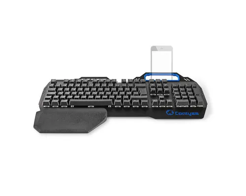 Nedis Wired Gaming Keyboard - Mechanische RGB-Tastatur für Gamer - Tastaturen mit robustem Metallrahmen, RGB-Beleuchtung und 12 Multimedia-Tasten für ein optimales Gaming-Erlebnis und maximale Präzision.
