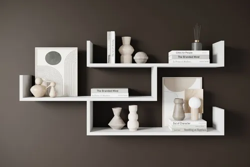 INOSIGN Wandboard Trio - Modernes Hängeregal mit 3 Ablageflächen - Wandboards - Praktisches Regal für zusätzliche Abstellfläche mit modernem Design, belastbar bis 5 kg und ideal für minimalistisches Wohnen.