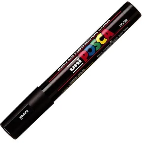 Osama Uni Posca PC5 Marker Medium Rundspitze mit 1,8 mm bis 2,5 mm Strich Farbe