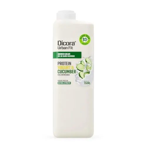 DICORA URBAN FIT Dicora Uf Shower Cream Protein Yogurt&Cucumber, für Damen und Herren, perfekt für tägliche Pflege, mit 750 ml