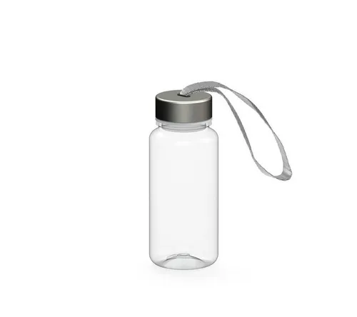 elasto Trinkflasche 0,4 L Wasserflasche "Pure" Tritanflasche mit Trägerband, Made in Germany, BPA-frei, Sportflasche, kohlensäurehaltige Getränke