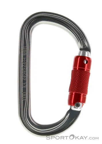 Petzl Am'D Twist-Lock Karabiner-Grau-One Size