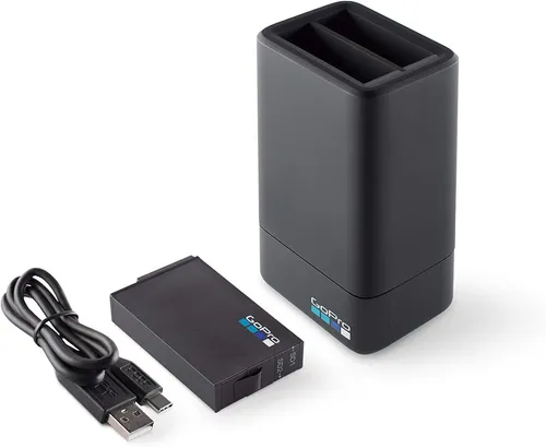 GoPro Fusion Dual Battery Charger + Battery - Ladegerät und Akku für GoPro Fusion, robustes Design und ideal für ununterbrochene Abenteuer mit USB-Konnektivität.