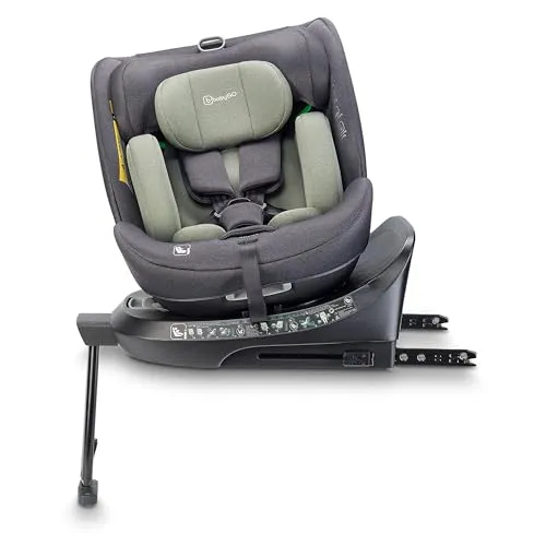 BabyGo Autokindersitz Move 360 I Size - Kindersitz für Kinder von 40-150 cm, mit 5-Punkt-Gurtsystem und ISOFIX-Befestigung für maximale Sicherheit und einfache Montage im Auto.