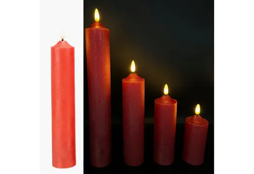 Online-Fuchs LED-Kerze XL aus Echtwachs mit 6-Stunden-Timer - LED-Kerzen aus Echtwachs in Metallic Farben, bis 34 cm lang. Mit innovativem 6-Stunden-Timer für automatisches Ein- und Ausschalten – ideal für stimmungsvolle Beleuchtung!