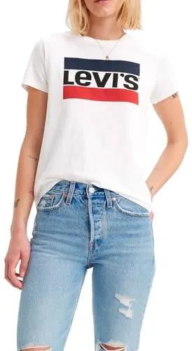 Levi's Damen The Perfect Tee T-Shirt - T-Shirts für Damen, ikonisches "Batwing" Logo, besonders weiches und klassisches Rundhals-T-Shirt für angenehmen Tragekomfort und vielseitige Kombinationsmöglichkeiten.