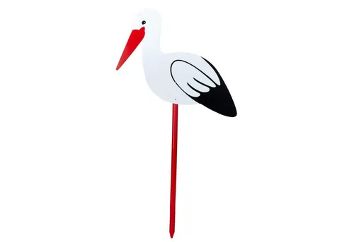 Geschenkestadl Tierfigur Storch mit Stab 100cm Holz Klapperstorch Babyparty