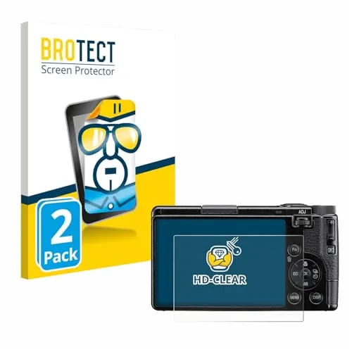 BROTECT 2 Stück Schutzfolie für Ricoh GR IV 2025 / HDF Displayschutz Folie Made in Germany, Ultra-Klar