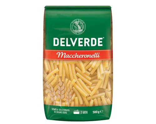 Delverde Maccheronelli - Kleine Nudeln aus Hartweizengrieß 500g - Kurze Pasta, perfekt al dente für Ihre Lieblingsgerichte und ideal für kreative Rezepte.