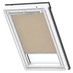 VELUX Sichtschutzrollo sand uni manuell - Rollos für harmonische Lichtstimmung, mildert blendendes Sonnenlicht und schützt vor Blicken. Stufenlos positionierbar mit Slimline-Design für elegante Integration.