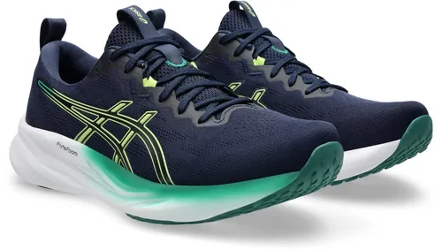 ASICS Gel-Pulse 16 Neutralschuh Herren - Dunkelblau, Gelb, Größe 46.5 - Laufschuhe mit innovativer AMPLIFOAM-Dämpfung und GEL-Technologie für optimalen Komfort und Stabilität beim Laufen. Ideal für tägliches Training und sportlichen Alltag.