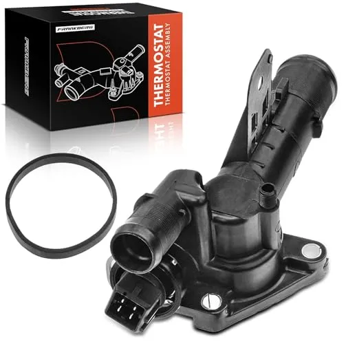 Frankberg Kühlmittel Thermostat mit Sensor Gehäuse Dichtung Kompatibel mit Qashqai +2 I 2007-2013 Clio III 2005-2012 Megane II 2002-2010 Replace# 110605536R