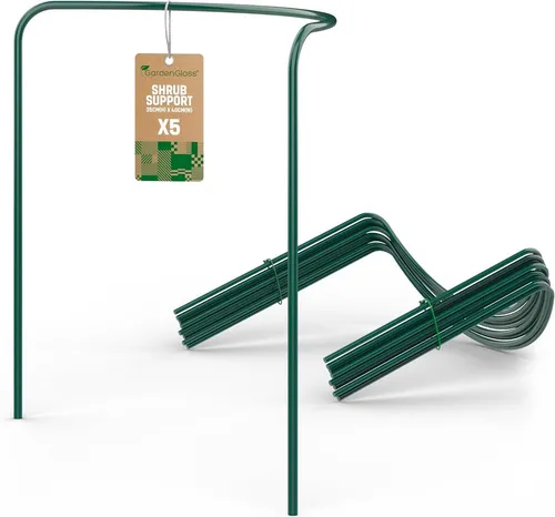 GardenGloss Spalier Stahlstrauch- und Staudenstützen - 5 Stück, ideal für Blumen, Hortensien und Rosen, stabil und wetterfest