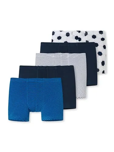 Schiesser Jungen 5 Pack Boxershort Unterhosen - 95/5 Organic Bio Baumwolle - Boxershorts für Jungen, aus Organic Cotton, besonders weich und bequem mit komfortablem Beinausschnitt und extra softem Bund für optimalen Tragekomfort.