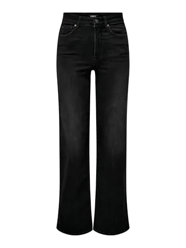ONLMADISON Blush HW Wide DNM CRO099 NOOS - Damen Jeanshose - Stylische Damen Jeanshose mit hoher Taille, Gürtelschlaufen und praktischen Taschen - perfekt für einen lässigen Look!