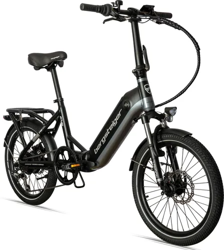 Bergsteiger E-Bike London 20 Zoll Klapprad - E-Bike für Damen und Herren mit 250 Watt Heckmotor, 7-Gang-Schaltung und 120 km Reichweite. Ideal für städtische Fahrten und Freizeitaktivitäten.