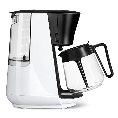 Tchibo Filterkaffeemaschine „Let‘s Brew“ - 10 Tassen, Edelstahl-Warmhalteplatte - Kaffeemaschinen für bis zu 10 Tassen, mit neuem Brühkopf für volles Aroma und einfacher Handhabung dank abnehmbarem Wassertank und spülmaschinengeeignetem Zubehör.
