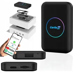 Carlinkit TBOX LITE - Wireless Adapter für Carplay/Android Auto - Car-Multimedia-Systeme mit kabelloser Verbindung, intuitiver Bedienung und leistungsstarkem Allwinner A133 Prozessor für reibungslosen Betrieb und hohe Benutzerfreundlichkeit.