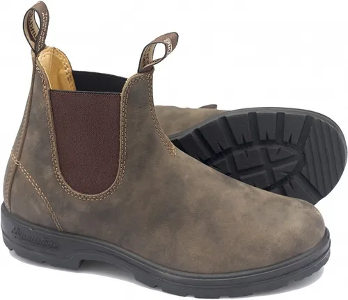 Blundstone 550 Series 585 Chelseaboots - Braun Rustic Brown - Wanderschuhe in Größe 47 EU, aus hochwertigem Glattleder, ideal für Casual-Looks und Outdoor-Aktivitäten.
