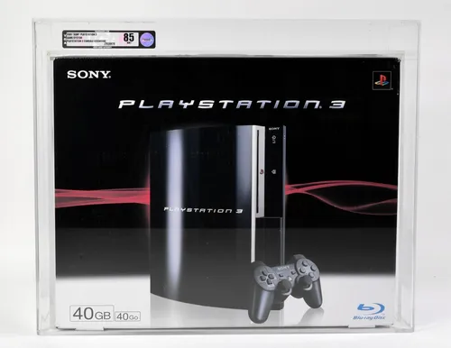 Sony Playstation 3 Fat Lady 40GB - Ultra Rare Silber - Konsolen mit 40 GB Speicher, VGA-Anschluss und in seltener Silberfarbe – perfekt für Sammler und Retro-Gaming-Enthusiasten.
