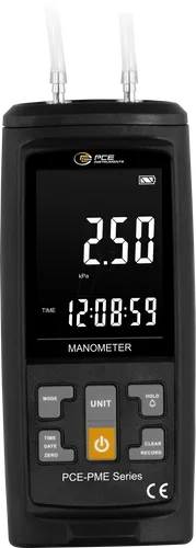 PCE PME 2 - Digitales Manometer - Windmesser & Anemometer, präzise Differenzdruckmessung mit 13 Druckeinheiten, akustischem Alarm und wiederaufladbarem Akku für vielseitige Anwendungen.