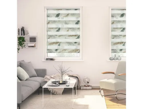 Lichtblick Duo Rollo Klemmfix - Blickdicht und Ohne Bohren - Bedrucktes Doppelrollo mit fotorealistischen Fir Branches, ideal für Fenster und Türen. Made in Germany, einfach zu montieren ohne Bohren, für stilvolle Lichtregulierung.
