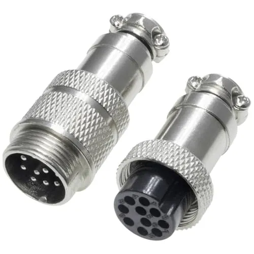 Pollin 453568 Rundsteckverbinder Stecker, Buchse Gesamtpolzahl: 10 1 Set