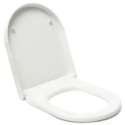 VitrA Integra WC-Sitz Duroplast weiß 108-003-009 - Hochwertiger Softclose WC-Sitz aus Duroplast in klassischem Weiß. Mit stabilen Metallscharnieren und einer Länge von 44,5 cm für eine perfekte Passform.
