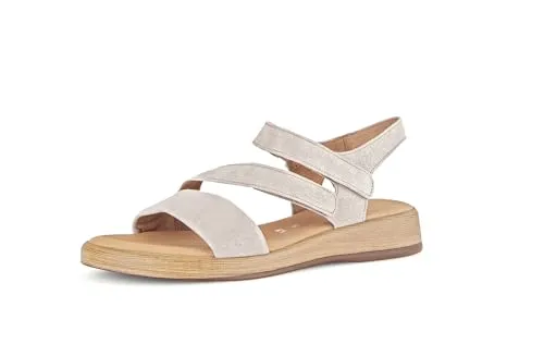 Gabor Damen Sandaletten - Bequeme Sommerschuhe in Mehrweite (G) - Wanderschuhe und Freizeitschuhe, ideal für Komfort und Style mit flachem Absatz und Klettverschluss für optimale Anpassung.
