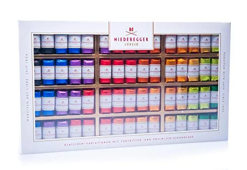 Niederegger KLASSIKER VARIATIONEN Marzipanpralinen 750g - Schokoladenbonbons & Pralinen, einzeln verpackte Marzipanpralinen in edler Schachtel – das perfekte Geschenk für Feinschmecker!