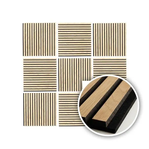 Kaiser plastic® Akustikpaneele Eiche & Walnuss - 60x60 cm - Akustikelemente für optimale Schallabsorption und angenehme Raumakustik. Modernes Design passend für jeden Raum – ideal für Wohnzimmer, Schlafzimmer und mehr.