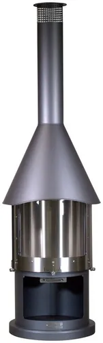 Buschbeck Kamin Melbourne - eleganter Edelstahlgrill mit Schiebetür - Grills: Buschbeck Kamin Melbourne in dunkelgrau mit flexibler Schiebetür aus Glas für optimalen Schutz und stilvolles Grillvergnügen.