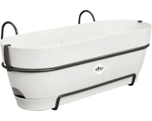 elho Vibia Campana Balkonkasten Allin1 50 mit Wasserreservoir - Praktischer Balkonkasten aus 100% recyceltem Plastik mit Wasserreservoir. Ideal für eine optimale Pflanzenpflege und schützend vor Wurzelfäule. Perfekt für moderne Balkone und Gärten.