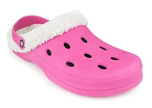 Romika Grizzly 11401 Clog, Größe: 37 EU, Farbe: Pink, Hausschuhe, Wärme-Pantoffeln, Clogs, Schlappen, männer, frauen, winterhaussschuhe, lammfellhausschuhe, fellhaussschuhe, gefüttert, warm