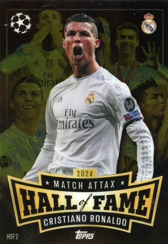 Match Attax Champions League 2024/2025 - Cristiano Ronaldo Hall of Fame Chrome - Einzelne Sammelkarten, exklusive Hall of Fame Chrome Karte von Cristiano Ronaldo, perfekt für Sammler und Fußballfans!