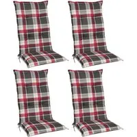 Beautissu Polsterauflage Sunny, 4er Set Hochlehner Auflage 100x50x6cm - Auflagen für Hochlehner Stühle, bieten hohen Sitzkomfort dank weicher Schaumkernfüllung und UV Lichtechtheit 5 für langanhaltende Farben.