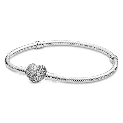 Pandora Armband 590727CZ-19 Women's Silber Herz Zirkonia Armband