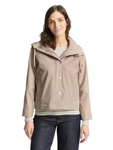 TOM TAILOR Kurzer Sommer-Parka mit Kapuze - Stylischer kurzer Sommer-Parka mit Kapuze und praktischen Eingriffstaschen. Ideal für lässige Outfits und angenehm zu tragen dank pflegeleichter Materialien.