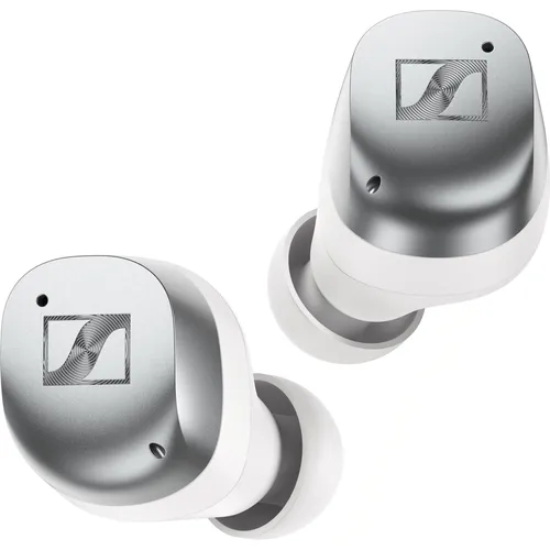 SENNHEISER Momentum True Wireless 4 - In-ear Kopfhörer Bluetooth White Silver - Kopfhörer mit TrueResponse-Wandlersystem für kompromisslosen Klang, 30 Stunden Spielzeit und anpassbarem ANC für ein unvergleichliches Hörerlebnis.