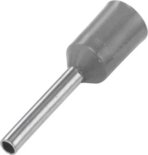 TRU Components 1091280 Aderendhülse 0.75mm² Teilisoliert Grau 100St.