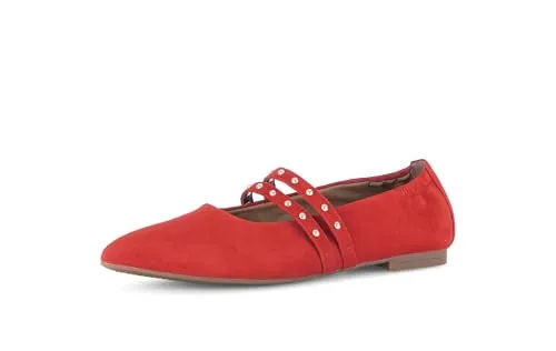 Gabor Eleganter Ballerina in Rot – Größe 40,5 EU (7 UK) - Stylische Ballerinas für Damen in leuchtendem Rot. Ideal für jeden Anlass, bieten sie hohen Tragekomfort und eine perfekte Passform.