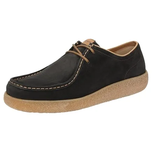 Sioux Herren Schnürschuh Jukondon-700 - Eleganter Mokassin aus gewachstem Kalbvelour für hohen Tragekomfort. Ideal für den täglichen Einsatz und mit zeitloser Keilabsatzform.