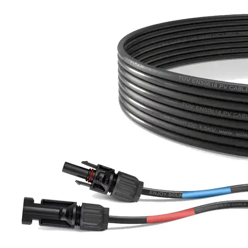 enjoy solar 4mm² Profi-Verbindungskabel 20m - Elektrische Bauteile & Sicherheitsgeräte - Hochwertiges, doppelt isoliertes Solarkabel mit vorinstallierten Steckern, ideal für sichere und flexible Solaranlageninstallation.