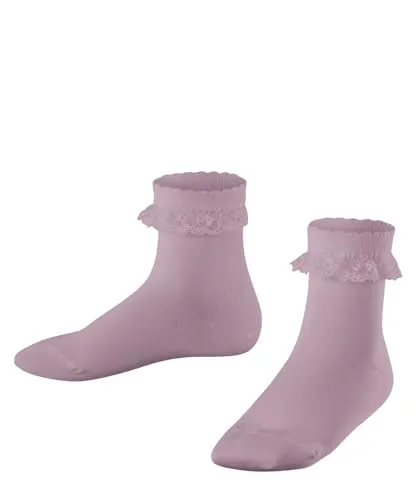 FALKE Unisex Kinder Socken Romantic Lace K So Baumwolle einfarbig 1 Paar, Rosa Thulit 8663, 31-34