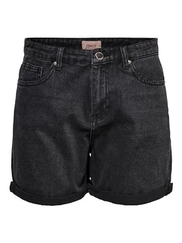 ONLY Jeansshorts Phine - Casual High Waist Shorts - Modische Jeansshorts in Black Denim, High Waist Schnitt für einen lässigen Look und ideal für warme Tage.