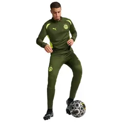 PUMA BVB Borussia Dortmund 1/4 Zip Trainingsanzug für Herren - Größe: 3XL, Farbe: Grün - Jogginganzug für Herren aus 100% recyceltem Material, mit dryCELL Technologie für optimalen Feuchtigkeitstransport und ideal für Training und Freizeit.